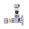 Hausen 1/2 in. Nominal Compression Inlet x 7/16 in. and 1/2 in. Slip-Joint Outlet 1/4-Turn Angle Valve, 5PK HA-SS114-5 - alternate 4